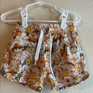 Kortni Jeane Orange Floral Swim Shorts
